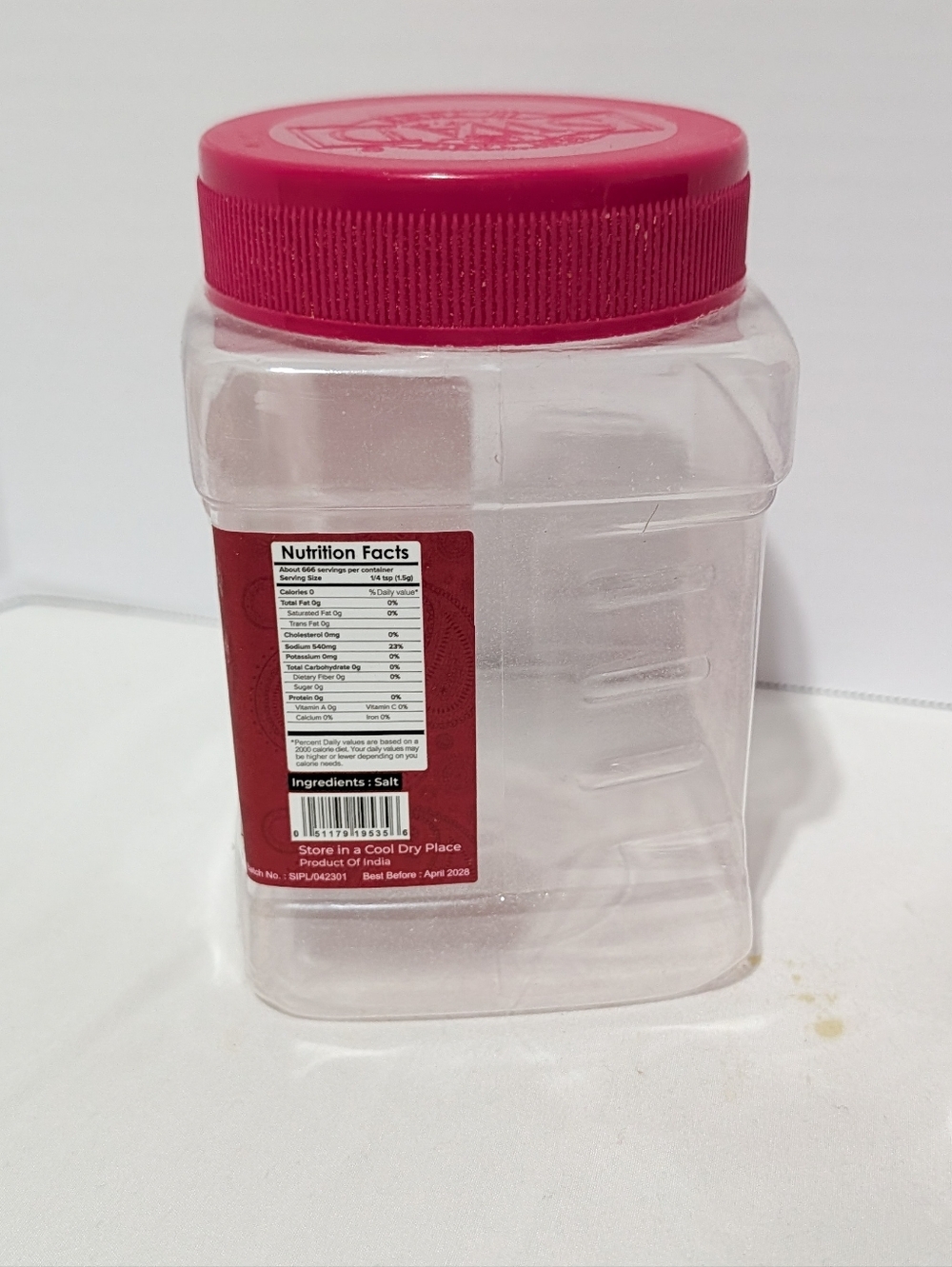 Lot of 3 Empty Swad Pink Himalayan Salt Plastic Storage Jars - Picture 4 of 7